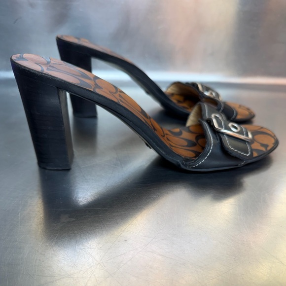 Coach Natalie Dark Brown Heels leather y2k Size 9 - Picture 6 of 8